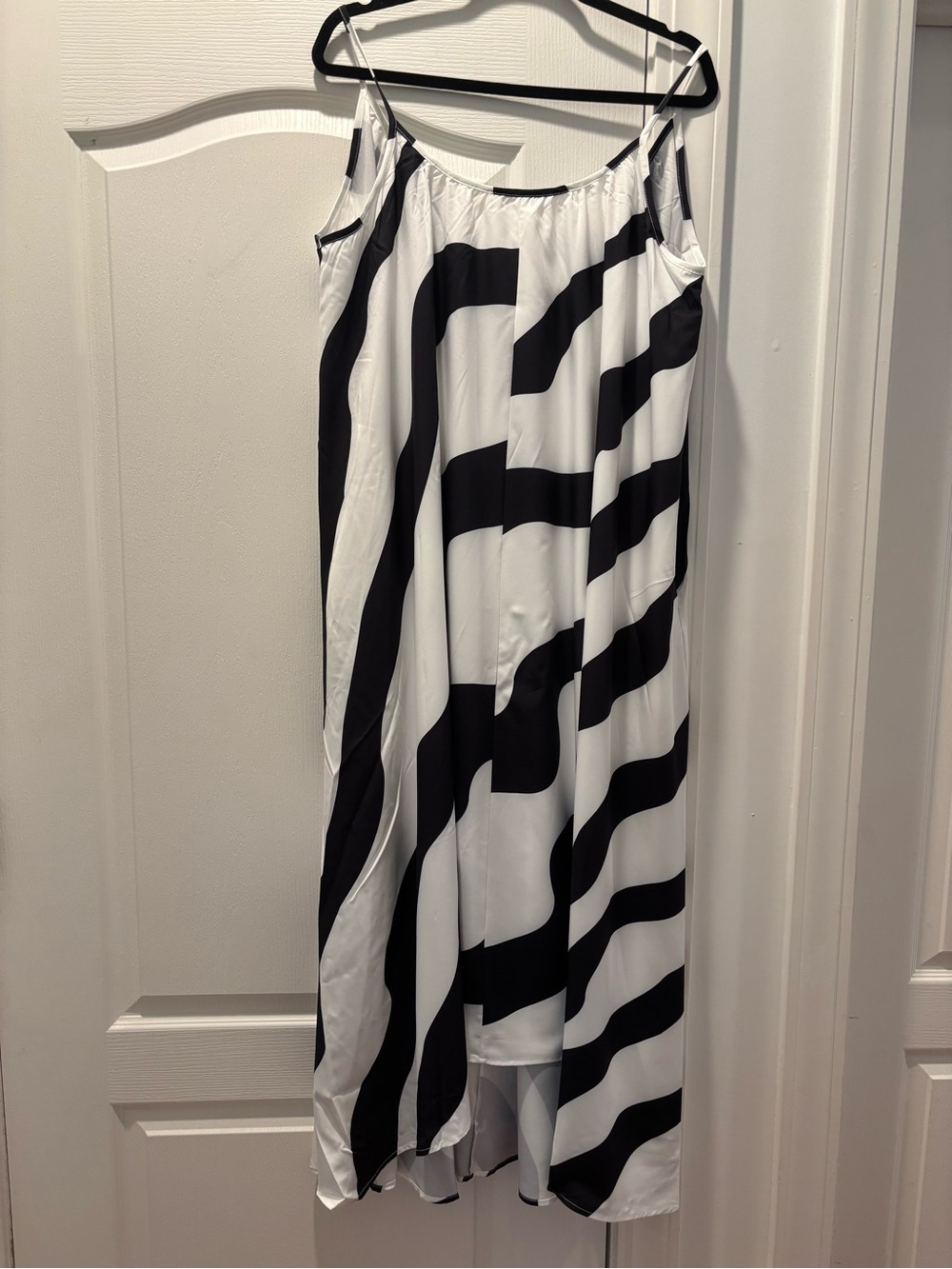Striped  Midi /Maxi Spaghetti Strap Dress with SIDE POCKETS